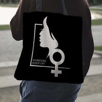 Load image into Gallery viewer, Designs by MyUtopia Shout Out:International Women&#39;s Day Fabric Totebag Reusable Shopping Tote
