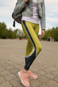 Load image into Gallery viewer, Designs by MyUtopia Shout Out:Iowa #Hawks Soar Football Fan Fashion Leggings
