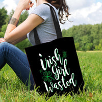 Load image into Gallery viewer, Designs by MyUtopia Shout Out:Irish Girl Wasted Fabric Totebag Reusable Shopping Tote
