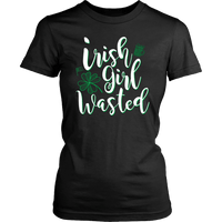 Load image into Gallery viewer, Designs by MyUtopia Shout Out:Irish Girl Wasted T-shirt,Black / XS,Adult Unisex T-Shirt
