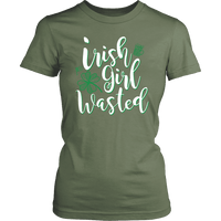 Load image into Gallery viewer, Designs by MyUtopia Shout Out:Irish Girl Wasted T-shirt,Fresh Fatigue / XS,Adult Unisex T-Shirt
