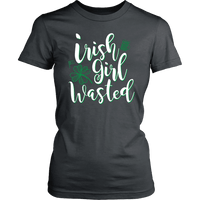 Load image into Gallery viewer, Designs by MyUtopia Shout Out:Irish Girl Wasted T-shirt,Charcoal / XS,Adult Unisex T-Shirt
