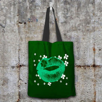 Load image into Gallery viewer, Designs by MyUtopia Shout Out:Irish Kiss Fabric Totebag Reusable Shopping Tote,Dark Green,Reusable Fabric Shopping Tote Bag
