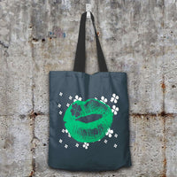 Load image into Gallery viewer, Designs by MyUtopia Shout Out:Irish Kiss Fabric Totebag Reusable Shopping Tote,Charcoal,Reusable Fabric Shopping Tote Bag
