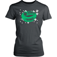 Load image into Gallery viewer, Designs by MyUtopia Shout Out:Irish Kiss T-shirt,District Womens Shirt / Charcoal / XS,Ladies T-Shirts
