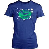 Load image into Gallery viewer, Designs by MyUtopia Shout Out:Irish Kiss T-shirt,District Womens Shirt / Royal Blue / XS,Ladies T-Shirts
