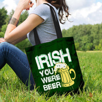 Load image into Gallery viewer, Designs by MyUtopia Shout Out:Irish You Were Beer Fabric Totebag Reusable Shopping Tote
