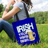 Load image into Gallery viewer, Designs by MyUtopia Shout Out:Irish You Were Beer Fabric Totebag Reusable Shopping Tote
