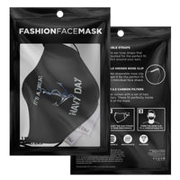 Load image into Gallery viewer, Designs by MyUtopia Shout Out:Its a great Navy Day Adult Fitted Face Mask w adjustable ear loops
