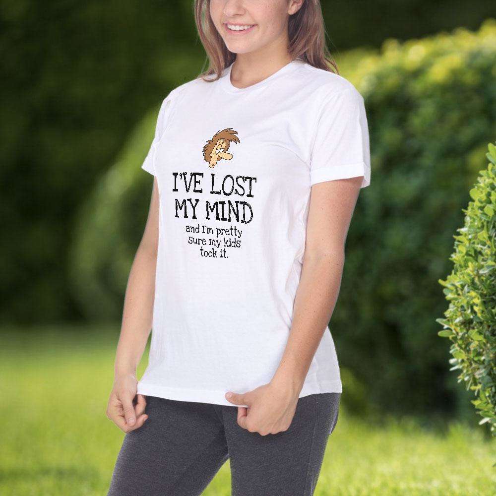 Designs by MyUtopia Shout Out:I've Lost My Mind, Kids Took It Adult Unisex T-Shirt