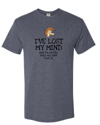 Load image into Gallery viewer, Designs by MyUtopia Shout Out:I&#39;ve Lost My Mind, Kids Took It Adult Unisex T-Shirt,Vintage Heather Navy / S,Adult Unisex T-Shirt
