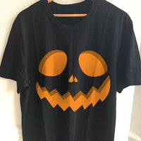 Load image into Gallery viewer, Designs by MyUtopia Shout Out:Jack O&#39;Lantern Adult Unisex Cotton Short Sleeve T-Shirt,S / Black,Adult Unisex T-Shirt
