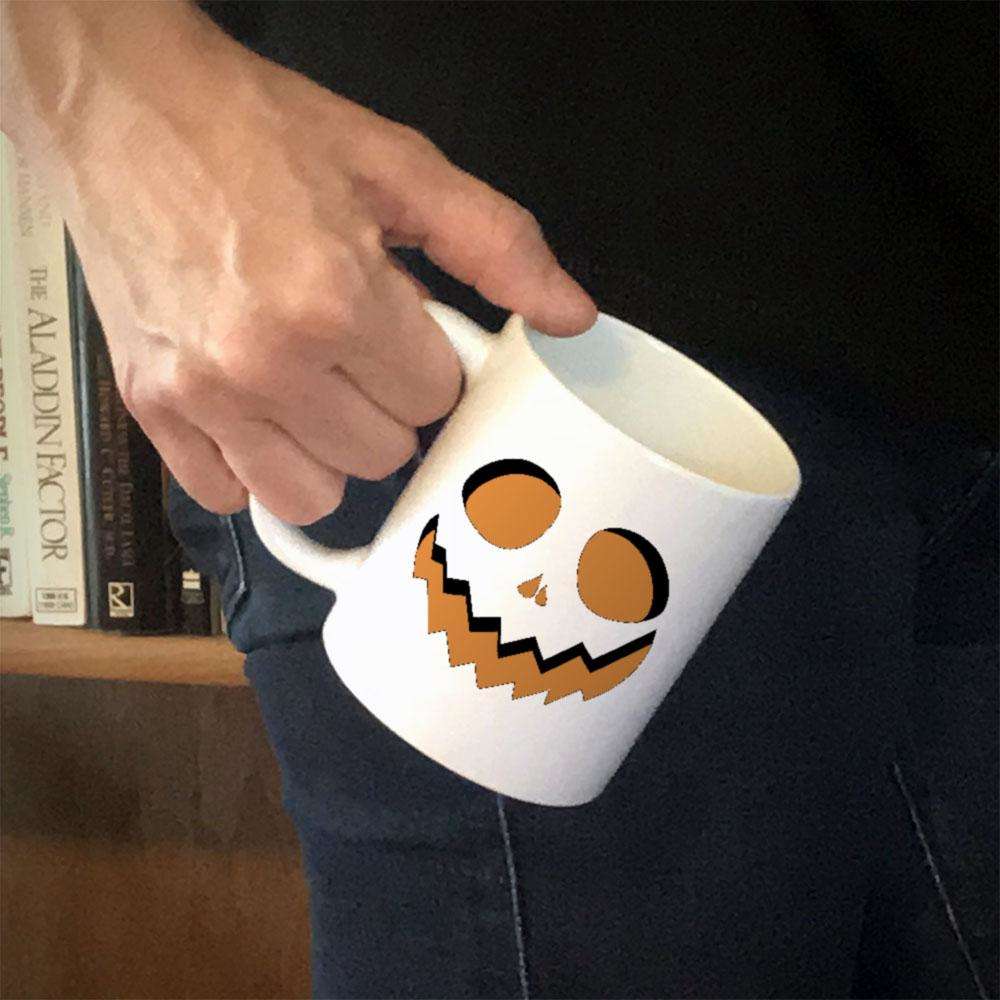 Designs by MyUtopia Shout Out:Jack O'Lantern White Ceramic Coffee Mug