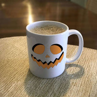 Load image into Gallery viewer, Designs by MyUtopia Shout Out:Jack O&#39;Lantern White Ceramic Coffee Mug
