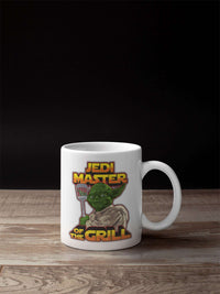 Load image into Gallery viewer, Designs by MyUtopia Shout Out:Jedi Master of the Grill Ceramic Mug - White
