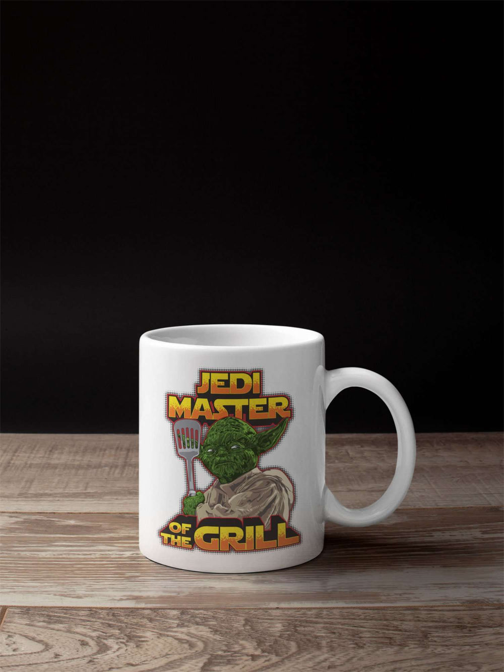Designs by MyUtopia Shout Out:Jedi Master of the Grill Ceramic Mug - White