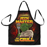 Load image into Gallery viewer, Designs by MyUtopia Shout Out:Jedi Master of the Grill, Funny BBQ Grilling Apron,Women&#39;s Apron,Apron
