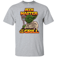 Load image into Gallery viewer, Designs by MyUtopia Shout Out:Jedi Master of the Grill Ultra Cotton T-Shirt,Sport Grey / S,Adult Unisex T-Shirt
