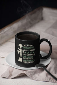 Load image into Gallery viewer, Designs by MyUtopia Shout Out:Jesus Christ and Veteran Died For You Ceramic Coffee Mug - Black
