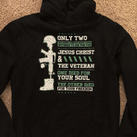 Load image into Gallery viewer, Designs by MyUtopia Shout Out:Jesus Christ and Veteran Died For You Core Fleece Pullover Hoodie
