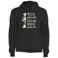 Load image into Gallery viewer, Designs by MyUtopia Shout Out:Jesus Christ and Veteran Died For You Core Fleece Pullover Hoodie,S / Jet Black,Pullover Hoodie
