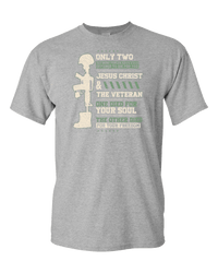 Load image into Gallery viewer, Designs by MyUtopia Shout Out:Jesus Christ and Veteran Died For You Unisex T-Shirt,Athletic Heather / S,Adult Unisex T-Shirt
