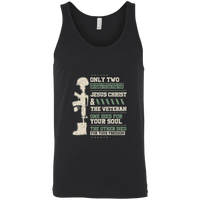 Load image into Gallery viewer, Designs by MyUtopia Shout Out:Jesus Christ and Veteran Died For You Unisex Tank,X-Small / Black,Tank Tops
