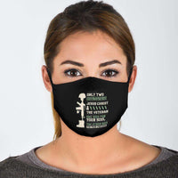 Load image into Gallery viewer, Designs by MyUtopia Shout Out:Jesus Christ Died For Your Soul, Veteran Died For Your Freedom Adult Fabric Face Mask with Elastic Ear Loops
