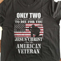 Load image into Gallery viewer, Designs by MyUtopia Shout Out:Jesus Christ &amp; The American Veteran Adult Unisex T-Shirt
