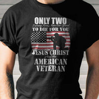 Load image into Gallery viewer, Designs by MyUtopia Shout Out:Jesus Christ &amp; The American Veteran Adult Unisex T-Shirt
