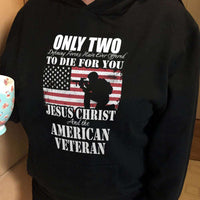 Load image into Gallery viewer, Designs by MyUtopia Shout Out:Jesus Christ &amp; The American Veteran Core Fleece Pullover Hoodie
