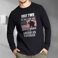 Load image into Gallery viewer, Designs by MyUtopia Shout Out:Jesus Christ &amp; The American Veteran Long S Ultra Cotton T-Shirt
