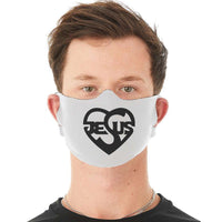 Load image into Gallery viewer, Designs by MyUtopia Shout Out:Jesus Fabric Face Covering / Face Mask,White,Fabric Face Mask
