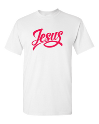 Load image into Gallery viewer, Designs by MyUtopia Shout Out:Jesus Fish Adult Unisex T-Shirt,White / S,Adult Unisex T-Shirt
