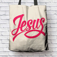 Load image into Gallery viewer, Designs by MyUtopia Shout Out:Jesus Fish Christian Faith Fabric Toebag
