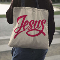 Load image into Gallery viewer, Designs by MyUtopia Shout Out:Jesus Fish Christian Faith Fabric Toebag
