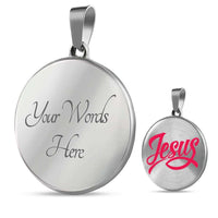 Load image into Gallery viewer, Designs by MyUtopia Shout Out:Jesus Fish Christian Faith Personalized Engravable Keepsake Necklace,Stainless Steel / Yes,Necklace
