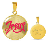 Load image into Gallery viewer, Designs by MyUtopia Shout Out:Jesus Fish Christian Faith Personalized Engravable Keepsake Necklace,18k Gold finish on Stainless Steel / Yes,Necklace

