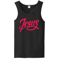 Load image into Gallery viewer, Designs by MyUtopia Shout Out:Jesus Fish Christian Faith Unisex Tank Top,Black / S,Tank Tops
