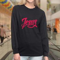 Load image into Gallery viewer, Designs by MyUtopia Shout Out:Jesus Fish Christian Long Sleeve T-Shirt
