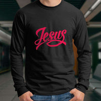 Load image into Gallery viewer, Designs by MyUtopia Shout Out:Jesus Fish Christian Long Sleeve T-Shirt
