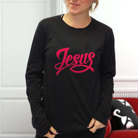 Load image into Gallery viewer, Designs by MyUtopia Shout Out:Jesus Fish Christian Long Sleeve T-Shirt
