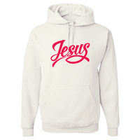 Load image into Gallery viewer, Designs by MyUtopia Shout Out:Jesus Fish Christian Pullover Hoodie,White / S,Pullover Hoodie
