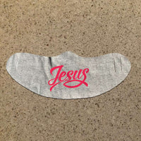Load image into Gallery viewer, Designs by MyUtopia Shout Out:Jesus Fish Fabric Face Covering / Face Mask,Athletic Heather,Fabric Face Mask
