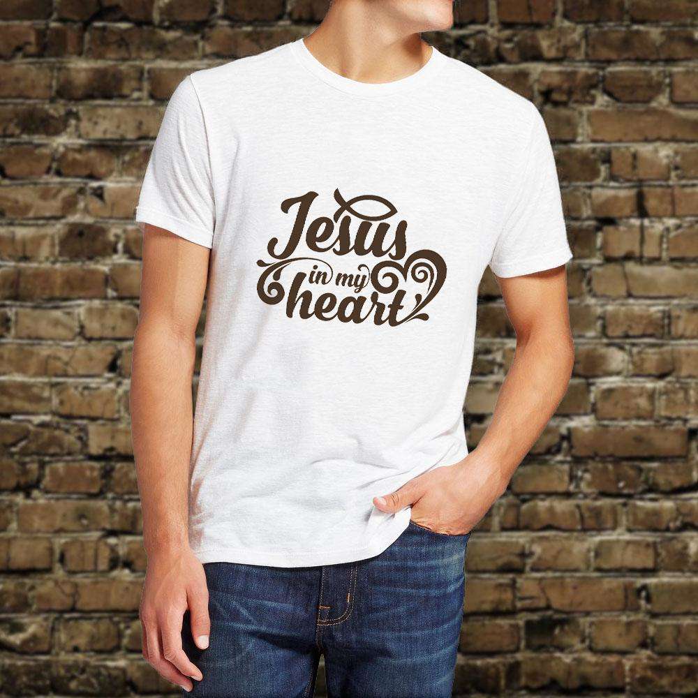 Designs by MyUtopia Shout Out:Jesus In My Heart Adult Unisex T-Shirt