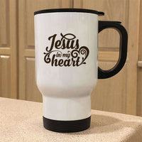 Load image into Gallery viewer, Designs by MyUtopia Shout Out:Jesus In My Heart Stainless Steel Travel Mug
