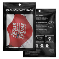 Load image into Gallery viewer, Designs by MyUtopia Shout Out:Jesus is my Savior - Trump Is My President Fitted Face Mask w. Adjustable Ear Loops
