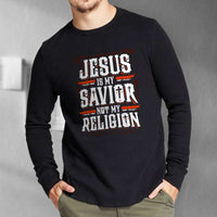 Load image into Gallery viewer, Designs by MyUtopia Shout Out:Jesus Is My Savior Not My Religion Long Sleeve Ultra Cotton Unisex T-Shirt
