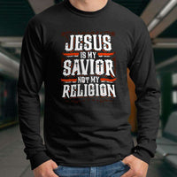 Load image into Gallery viewer, Designs by MyUtopia Shout Out:Jesus Is My Savior Not My Religion Long Sleeve Ultra Cotton Unisex T-Shirt
