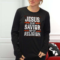 Load image into Gallery viewer, Designs by MyUtopia Shout Out:Jesus Is My Savior Not My Religion Long Sleeve Ultra Cotton Unisex T-Shirt
